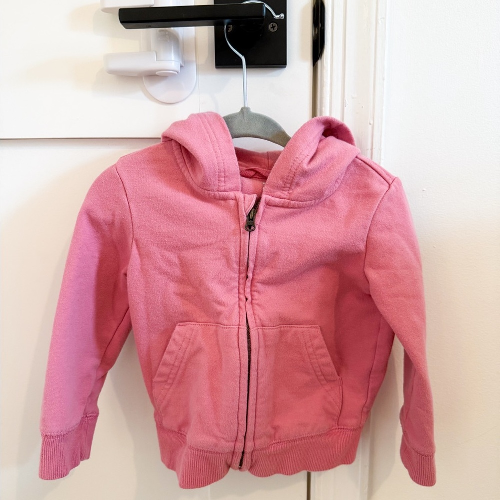 Primary Pink Hooded Zip-Up sweatshirt